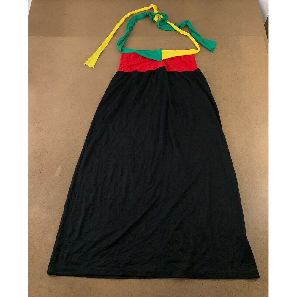 Fashion Terminal Women's Size XXL Colorful Smocked Halter Neck Maxi Dress New